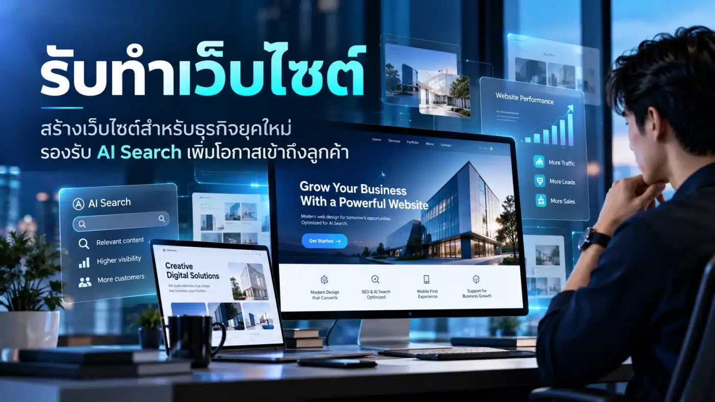 รับทำเว็บไซต์สำหรับธุรกิจยุคใหม่ รองรับ SEO และ AI Search
